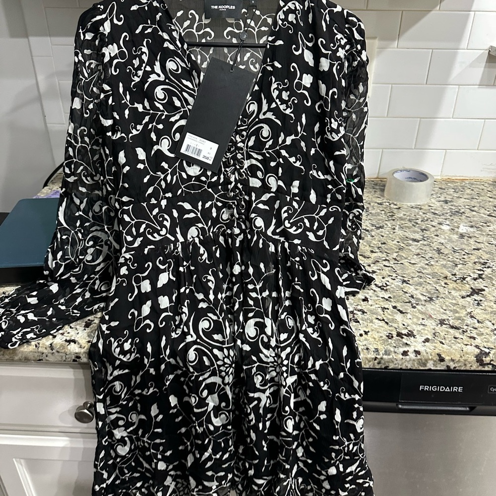 The Kooples Black and White Dress